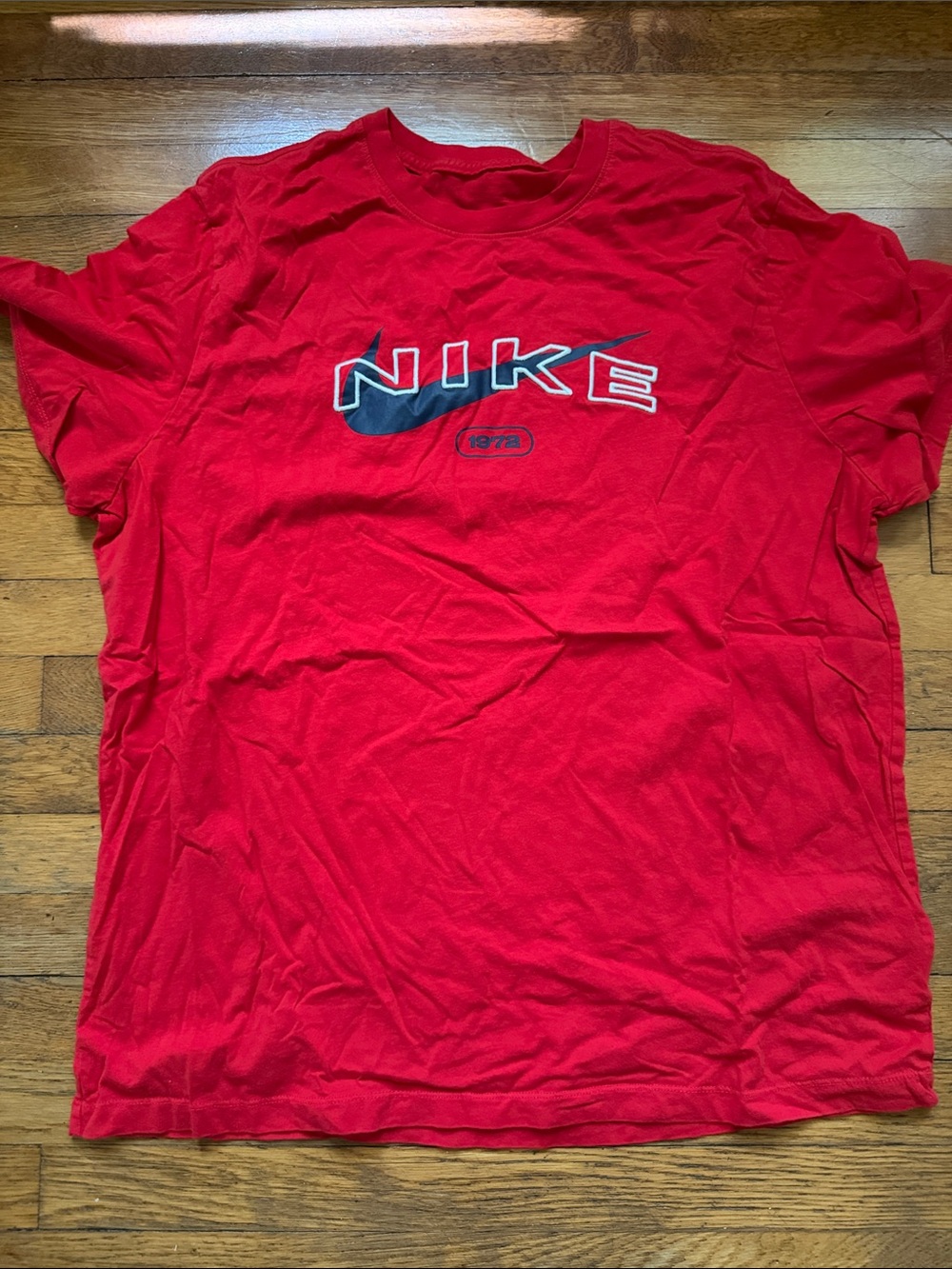 Nike Red Short-Sleeve Tee with Black Logo